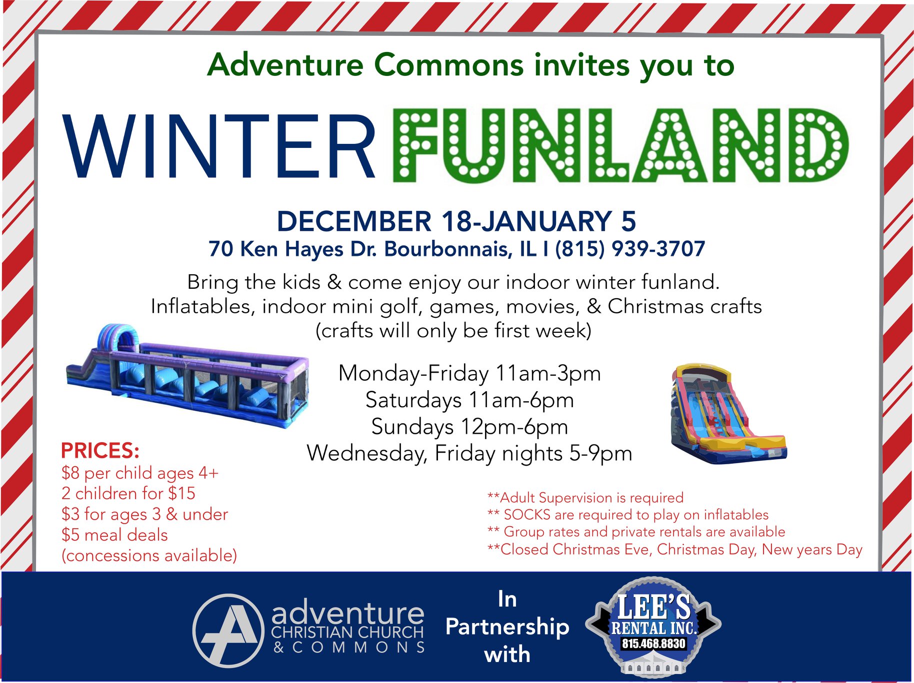 Winter Funland at Adventure Commons